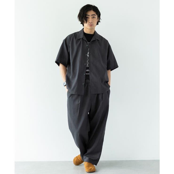 チャコールグレー | 半袖リネン混セットアップ | CRAFT STANDARD BOUTIQUE