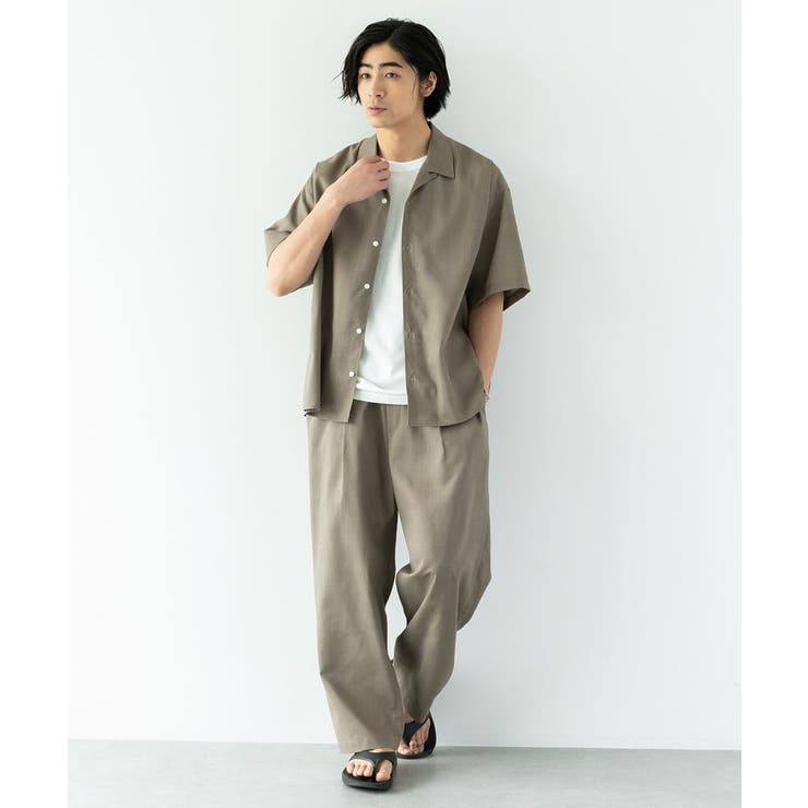 ベージュ | 半袖リネン混セットアップ | CRAFT STANDARD BOUTIQUE