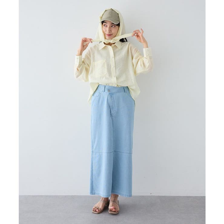 接触冷感/吸水速乾 アシンメトリーデニムスカート | CRAFT STANDARD BOUTIQUE | 詳細画像6 