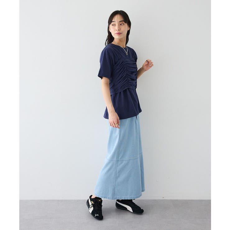 接触冷感/吸水速乾 アシンメトリーデニムスカート | CRAFT STANDARD BOUTIQUE | 詳細画像9 