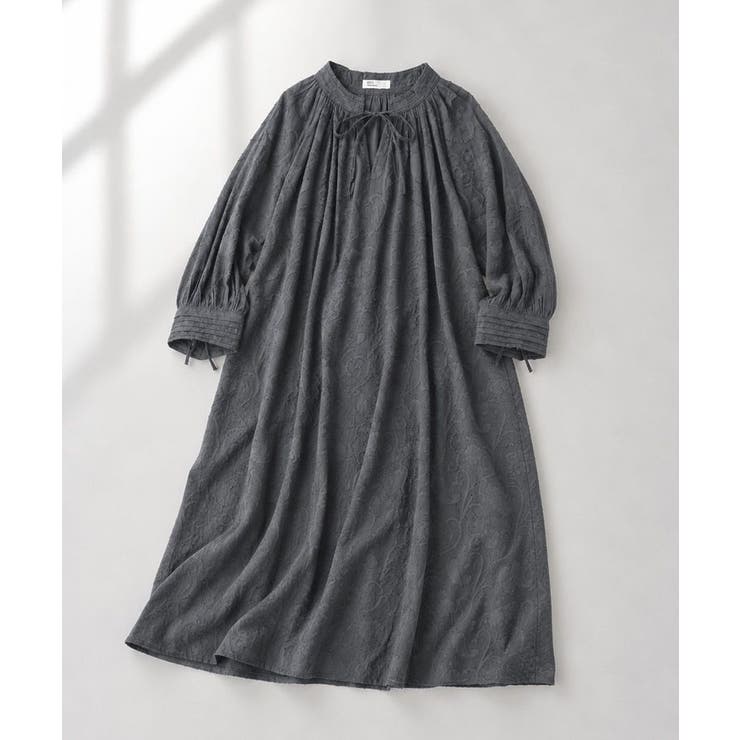 グレー | インド製 カットジャカードワンピース | CRAFT STANDARD BOUTIQUE