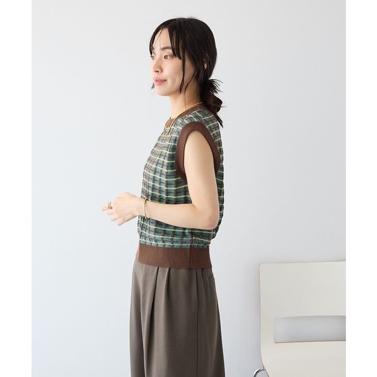 リンクスチェックニットベスト | CRAFT STANDARD BOUTIQUE | 詳細画像12 