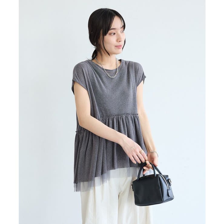 裾チュールペプラムデザインカットソー | CRAFT STANDARD BOUTIQUE | 詳細画像15 