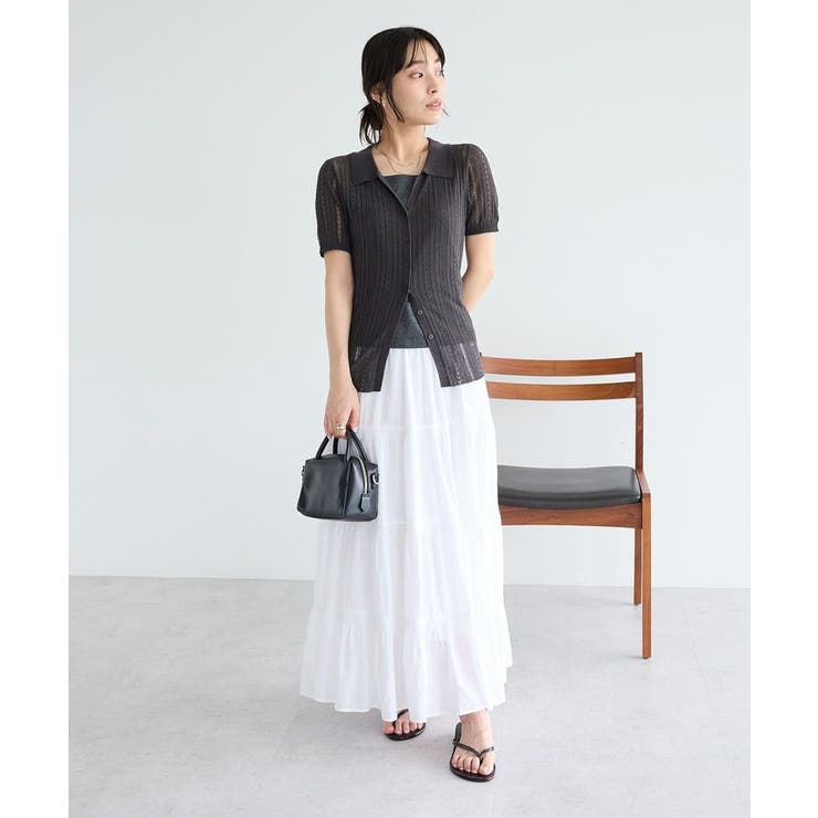 レースニット衿付き半袖カーディガン | CRAFT STANDARD BOUTIQUE | 詳細画像14 