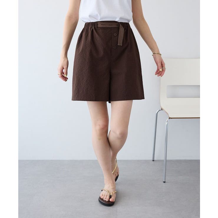 ブラウン | 吸水速乾/UVカット シアサッカーショートパンツ | CRAFT STANDARD BOUTIQUE