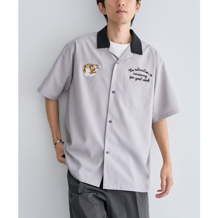 グレー | オープンカラーボーリングシャツ | CRAFT STANDARD BOUTIQUE