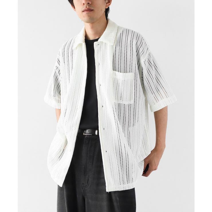 オフホワイト | レース半袖シャツ | CRAFT STANDARD BOUTIQUE