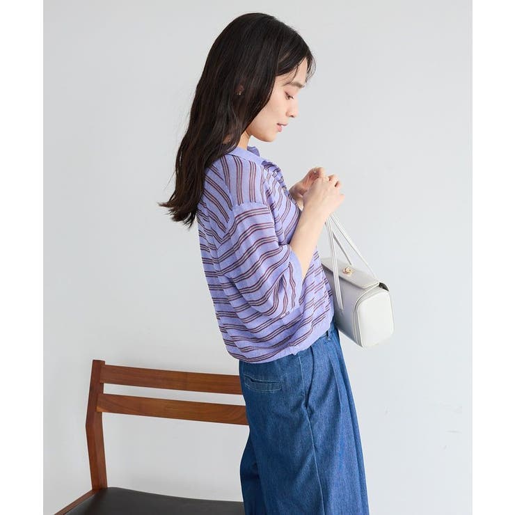 シアーボーダーショート丈ポロニット | CRAFT STANDARD BOUTIQUE | 詳細画像12 