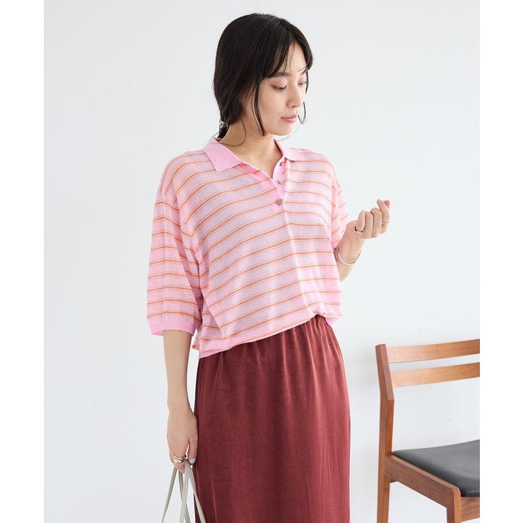 シアーボーダーショート丈ポロニット | CRAFT STANDARD BOUTIQUE | 詳細画像19 