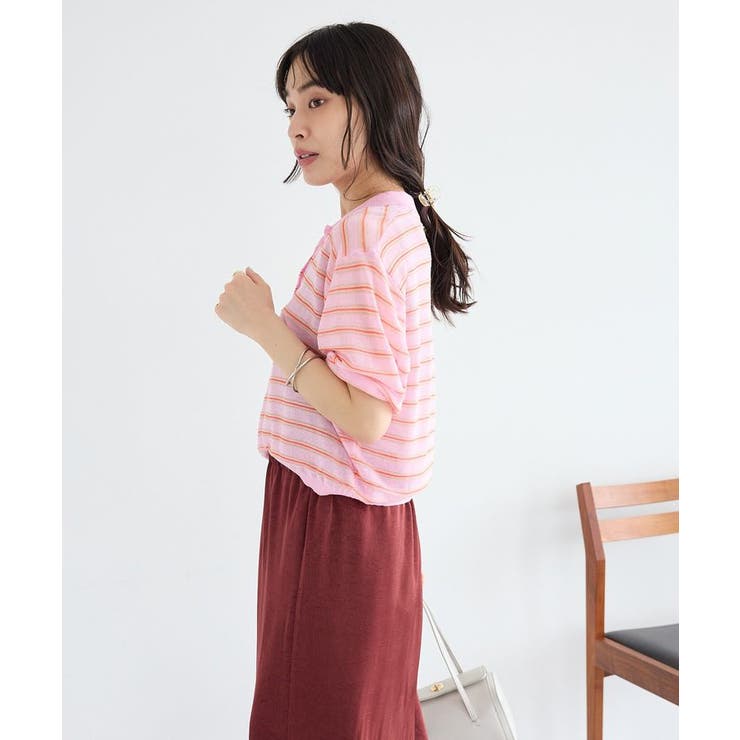 シアーボーダーショート丈ポロニット | CRAFT STANDARD BOUTIQUE | 詳細画像20 
