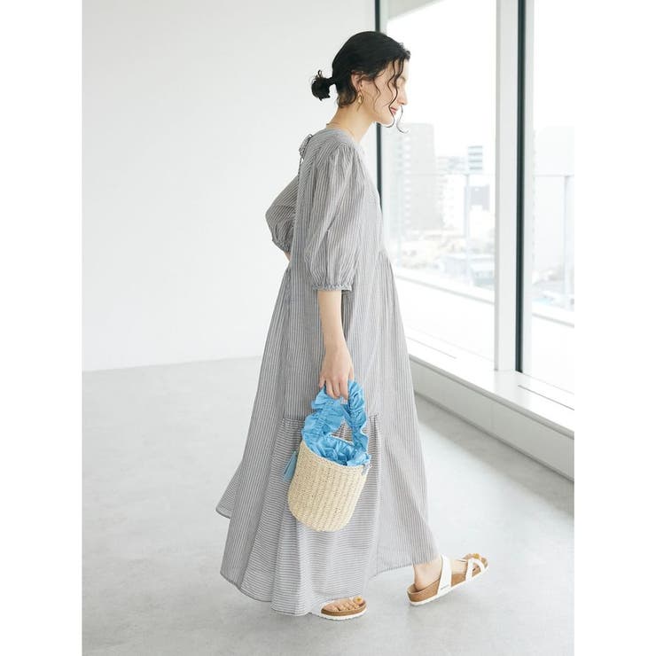 maison vert フリルハンドルかごバッグ[品番：EHEW0043760