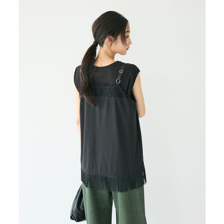レース切替フリンジビスチェ[品番：EHEW0045767]｜CRAFT STANDARD BOUTIQUE（クラフト スタンダード  ブティック）のレディースファッション通販｜SHOPLIST（ショップリスト） 