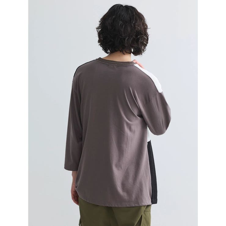 ブロッキング配色ニット7分袖TEE | CRAFT STANDARD BOUTIQUE | 詳細画像4 