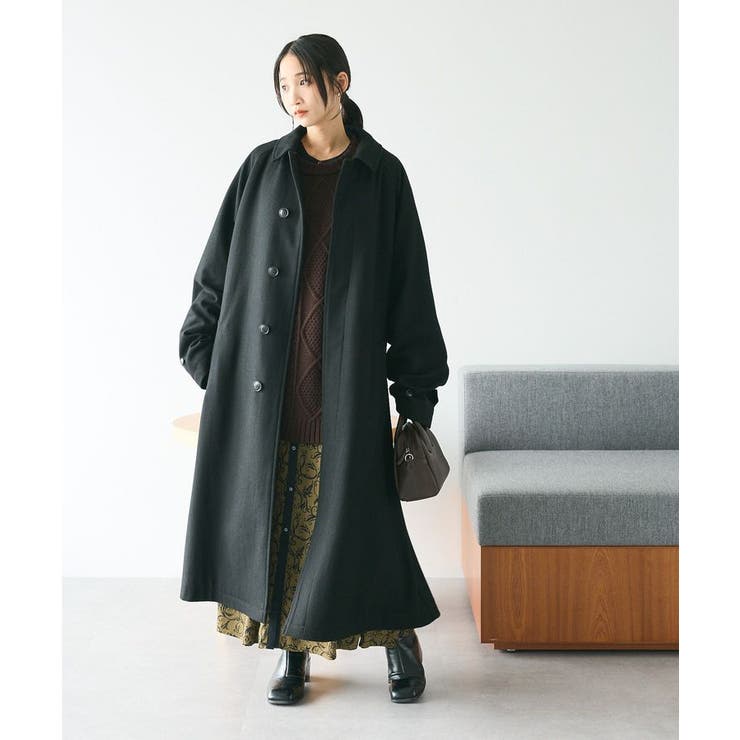 美品☆Blumarine☆高級カシミヤブレンド☆ポンチョコート☆ブラック