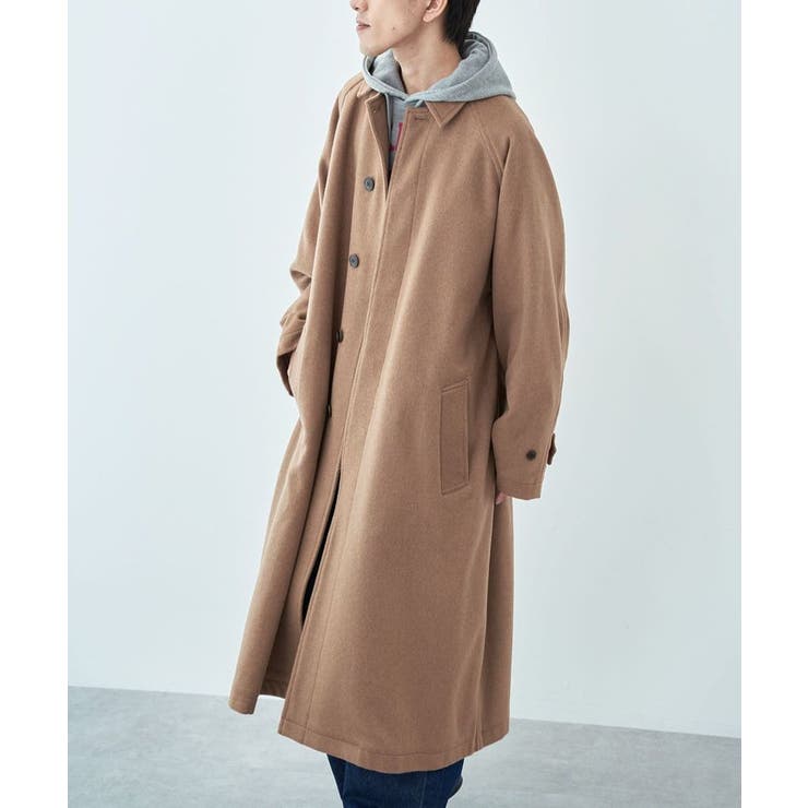 ユニセックス】ウール混メルトンバルマカーンコート[品番：EHEW0045593  