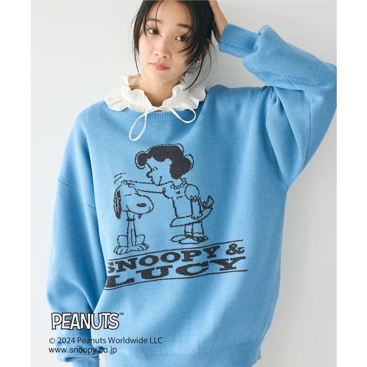 超美品！ピーナッツ公式 CASTELBAJAC スヌーピー柄 クルーネックニット 