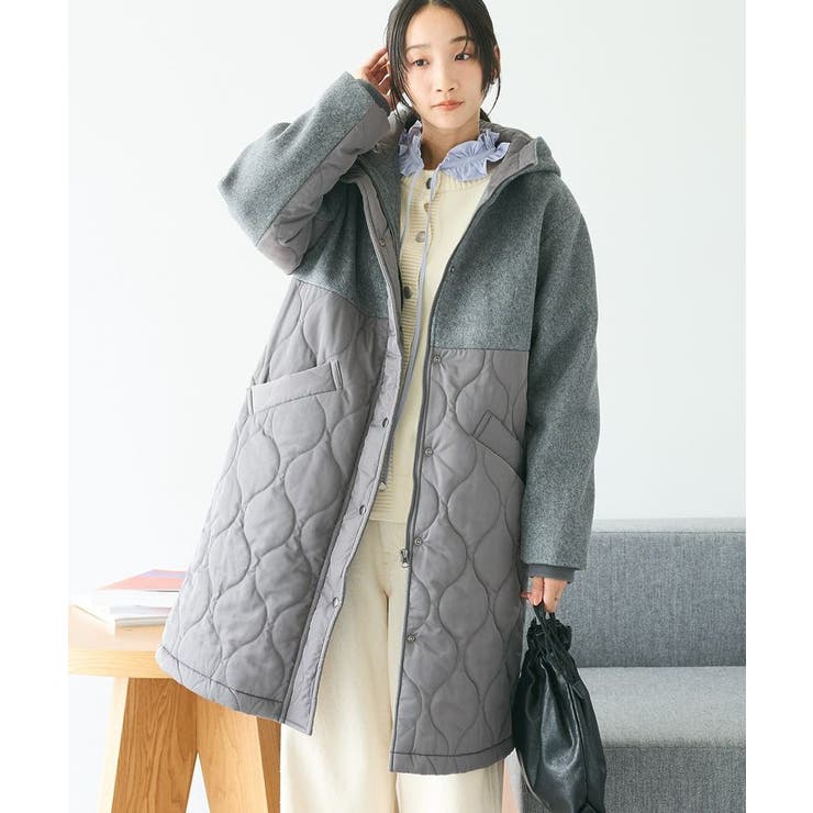 キルト切替フードコート[品番：EHEW0045618]｜CRAFT STANDARD BOUTIQUE 