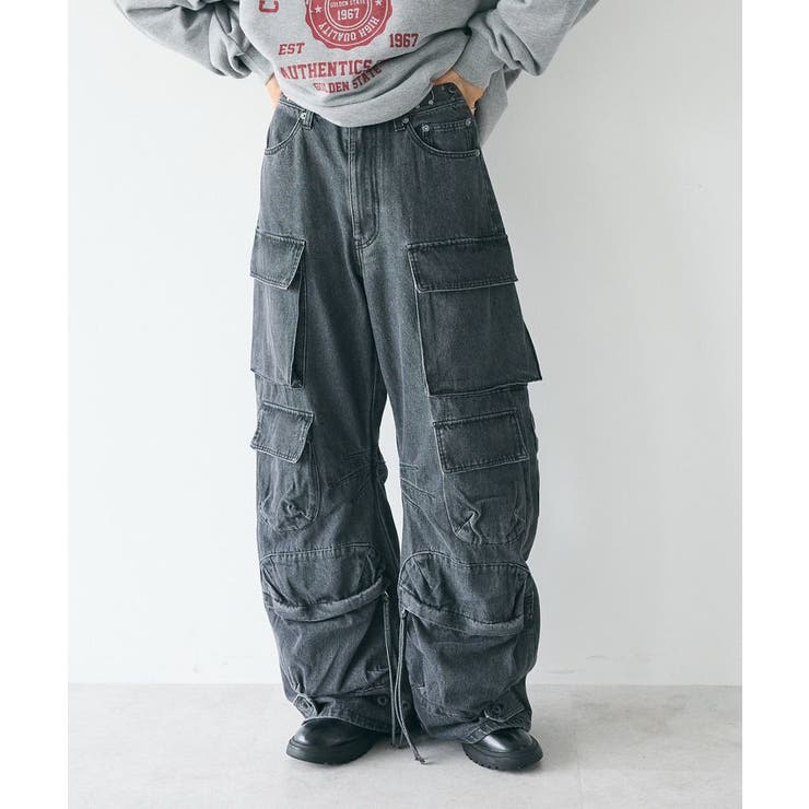 Calvin Klein オーセンティックブーツカットカーゴジーンズ デニム