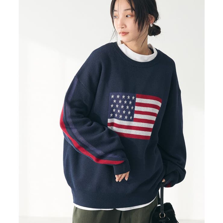 WILLY CHAVARRIA 星条旗セーター 星条旗ニット M STONE ISLAND 05ss