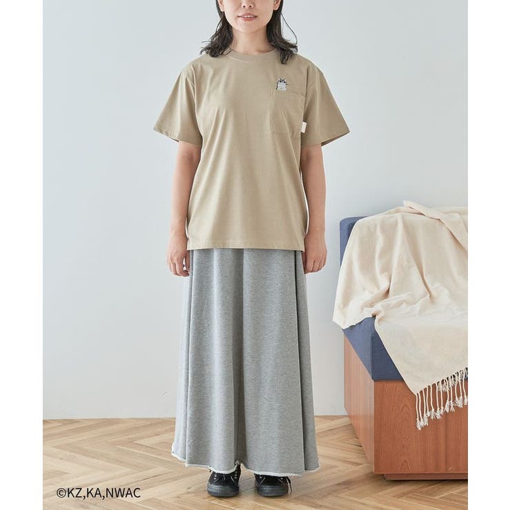 夜は猫といっしょ/PKT-TEE[品番：EHEW0046635]｜CRAFT STANDARD