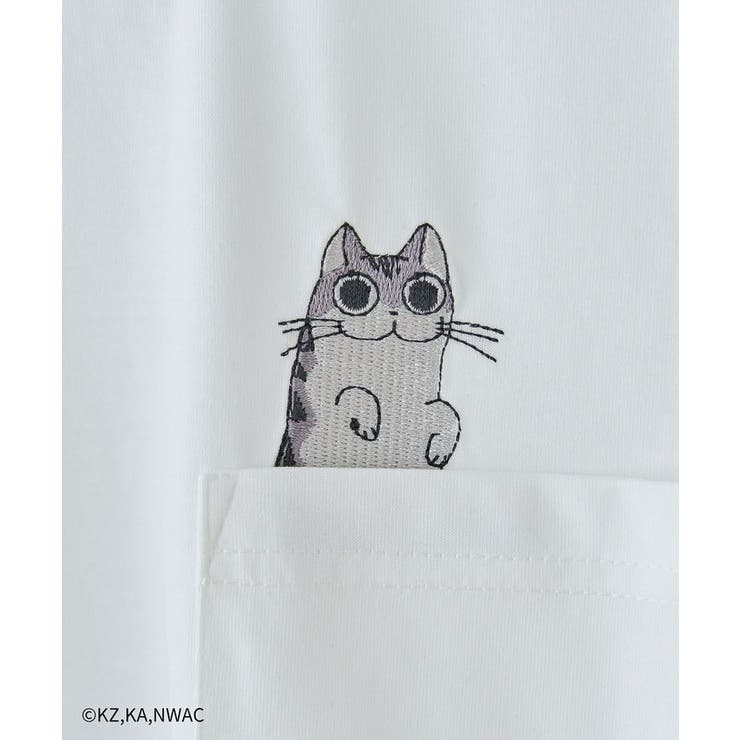 夜は猫といっしょ/PKT-TEE[品番：EHEW0046635]｜CRAFT STANDARD