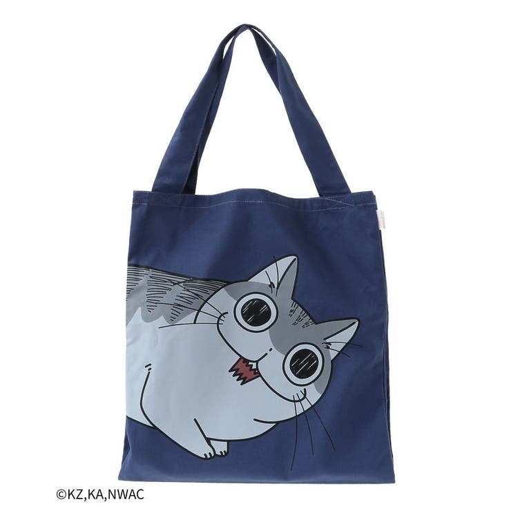 夜は猫といっしょ/トライアングルトートバック[品番：EHEW0046633