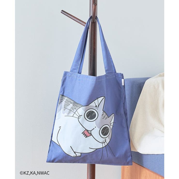 夜は猫といっしょ/トライアングルトートバック[品番：EHEW0046633