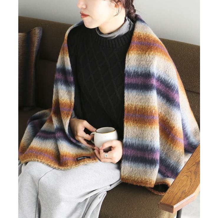 ブランケットクイーンサイズ ストライプフリース毛布