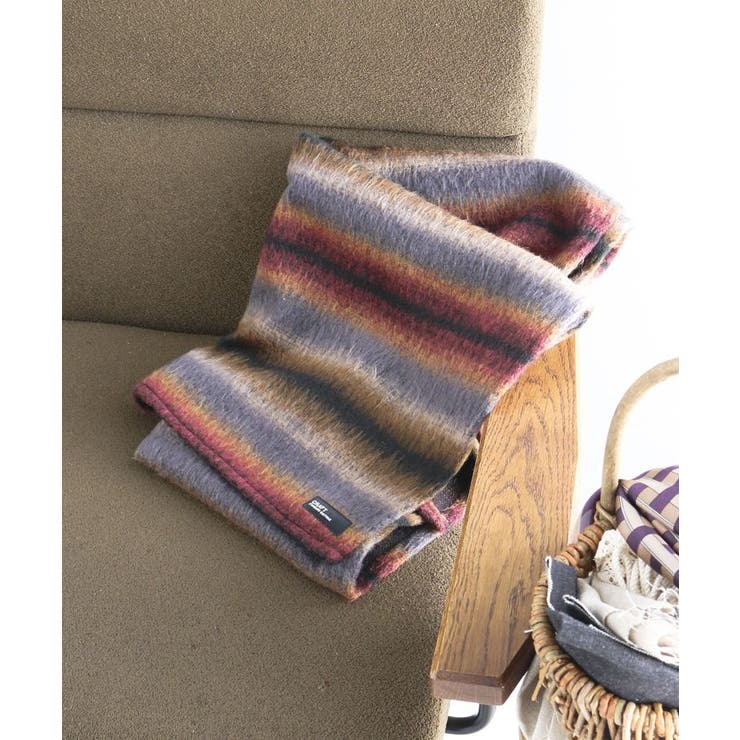宅配便配送 PENDLETON しみつい ストライプ グレー ウール毛布 アウトドア寝具