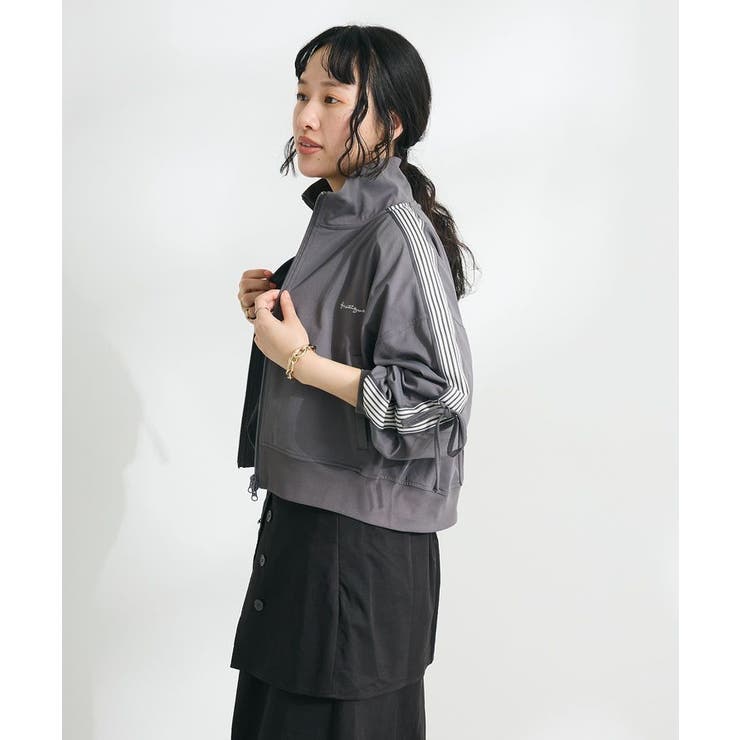 【関税込み】Serapis ベージュ Knit Wave トラックジャケット オーバーサイズド パイピング トラックジャケット MASTERMIND