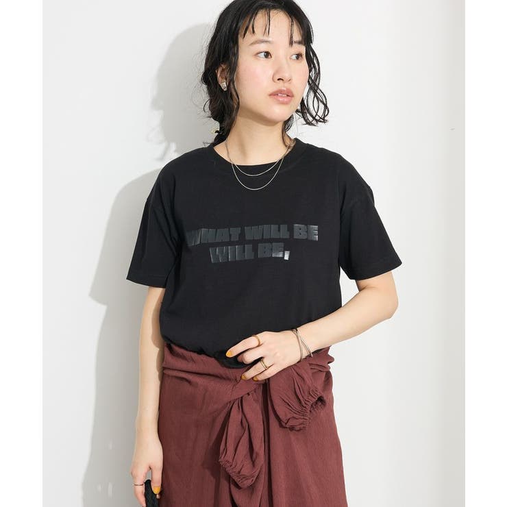 ブラック | メタリックロゴプリントTEE | CRAFT STANDARD BOUTIQUE