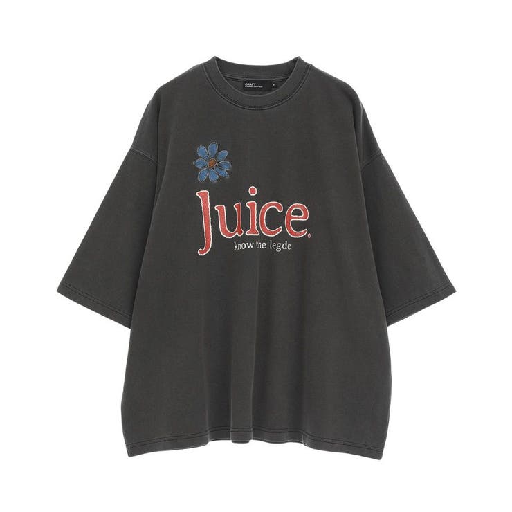 ヴィンテージ加工 花刺繍Tシャツ【ユニセックス】[品番