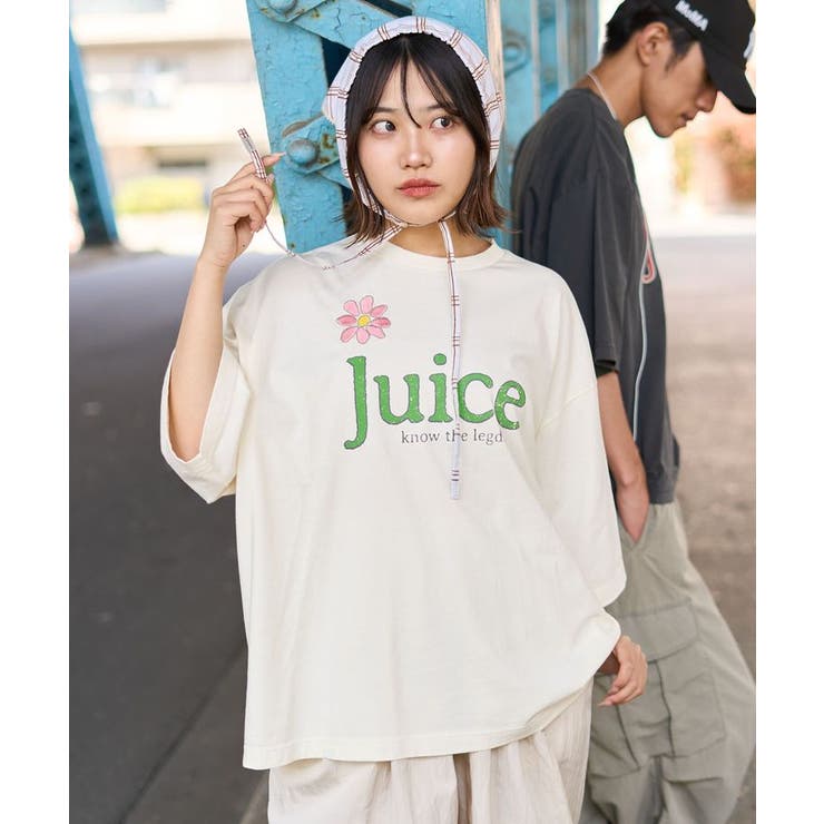 ヴィンテージ加工 花刺繍Tシャツ【ユニセックス】[品番