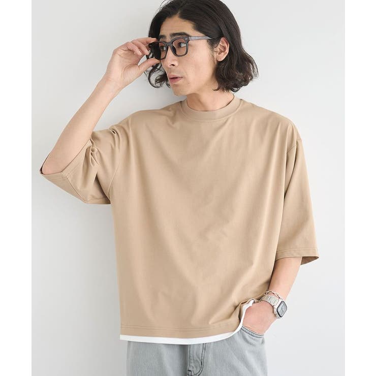 接触冷感/速乾/UVカット レイヤード半袖TEE | CRAFT STANDARD BOUTIQUE | 詳細画像1 