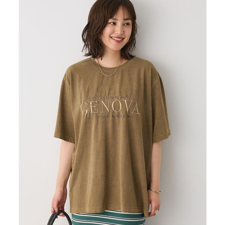 ベージュ | ピグメント刺繍TEE1【ユニセックス】 | CRAFT STANDARD BOUTIQUE