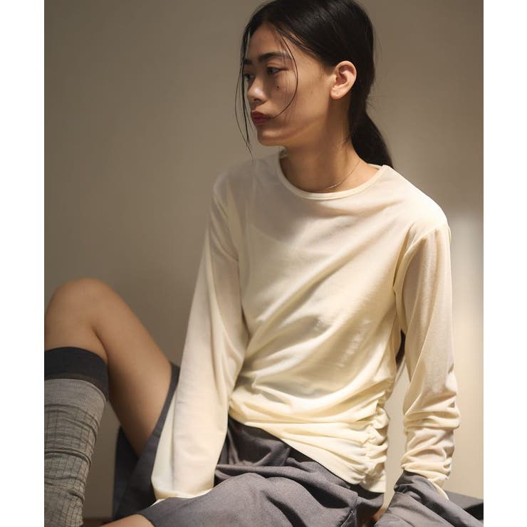クリーム | シアーベロアサイドギャザープルオーバー | CRAFT STANDARD BOUTIQUE
