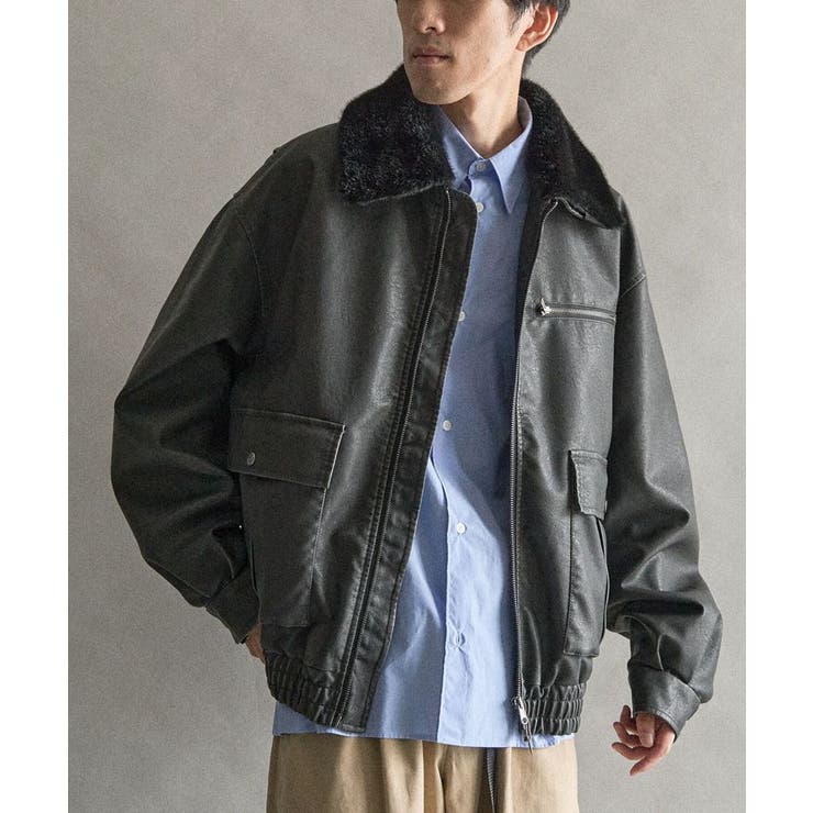 ブラック | 襟ファー脱着式G-1フライトジャケット | CRAFT STANDARD BOUTIQUE