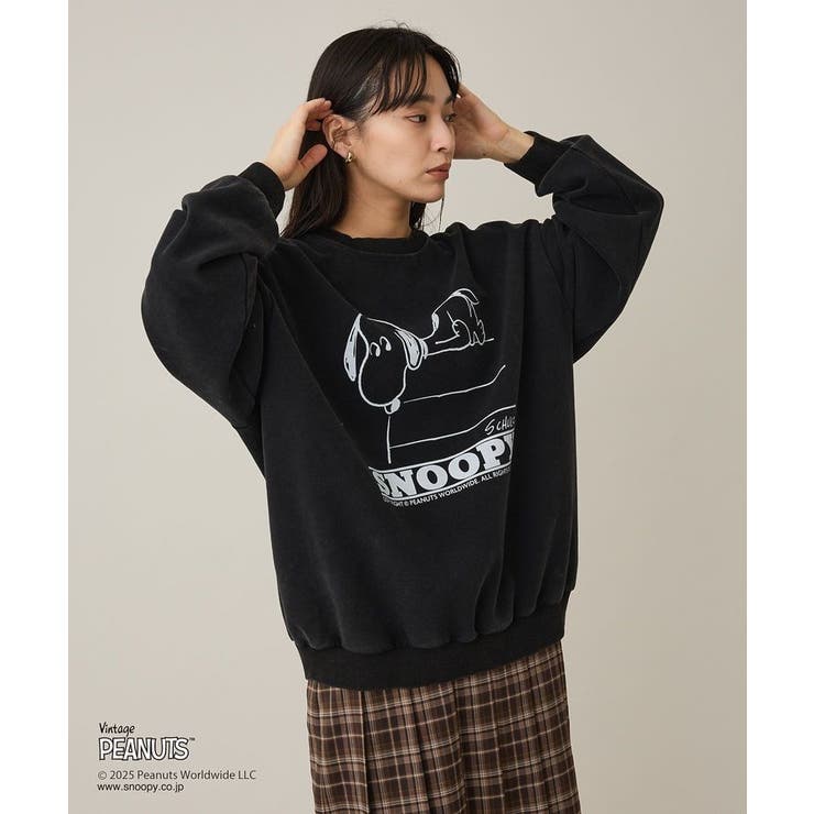 【PEANUTS/SNOOPY】スノーウォッシュボンディング裏毛スウェット | CRAFT STANDARD BOUTIQUE | 詳細画像2 