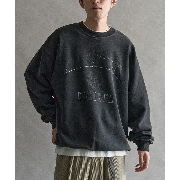 ブラック | スノーウォッシュボンディング裏毛カレッジスウェット | CRAFT STANDARD BOUTIQUE