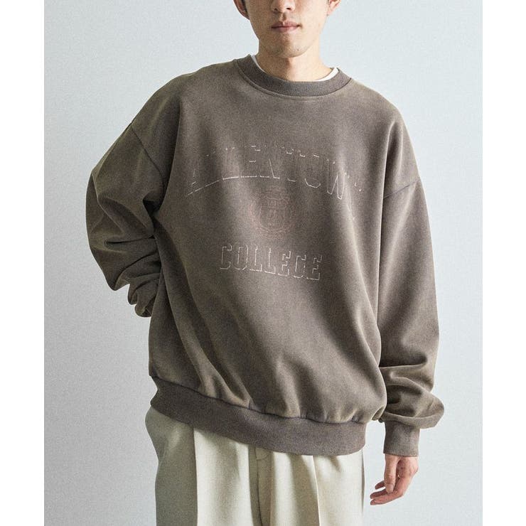 グレーベージュ | スノーウォッシュボンディング裏毛カレッジスウェット | CRAFT STANDARD BOUTIQUE