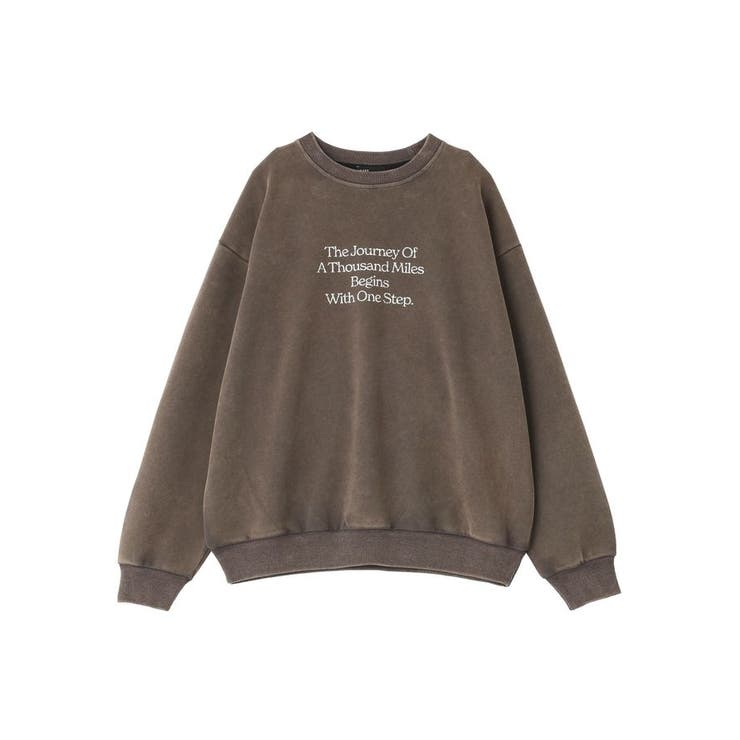 グレーベージュ | スノーウォッシュボンディング裏毛ロゴスウェット | CRAFT STANDARD BOUTIQUE