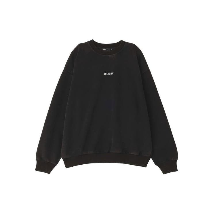 ブラック | スノーウォッシュボンディング裏毛ロゴ刺繍スウェット | CRAFT STANDARD BOUTIQUE