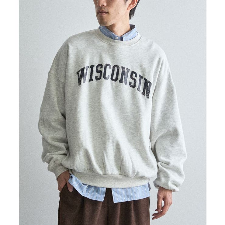 杢ホワイト | 裏起毛カレッジスウェットシャツ | CRAFT STANDARD BOUTIQUE