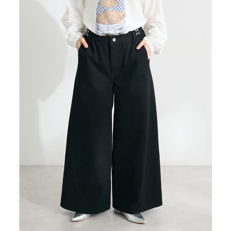 ブラック | 【ユニセックス】サルベージデニムワイドパンツ | CRAFT STANDARD BOUTIQUE