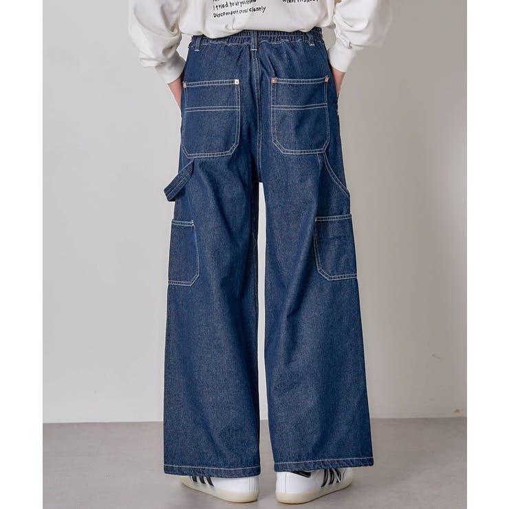 ユニセックス】ダブルニーデニムパンツ[品番:EHEW0048046 ユニセックス】ダブルニーデニムパンツ[品番:EHEW0048046