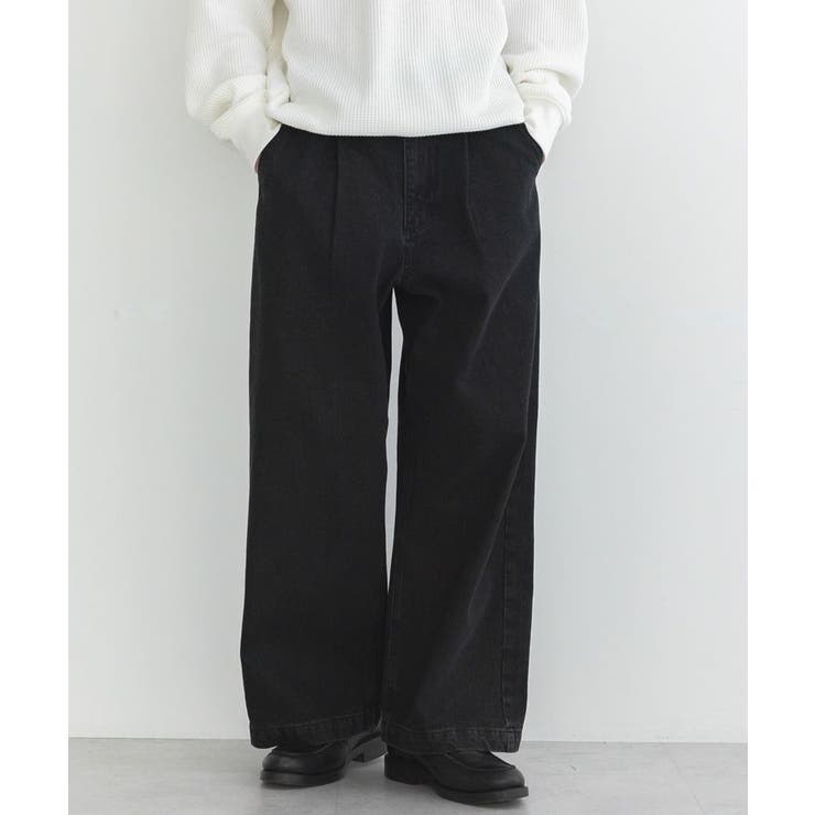 ブラック | デニムワイドパンツ | CRAFT STANDARD BOUTIQUE