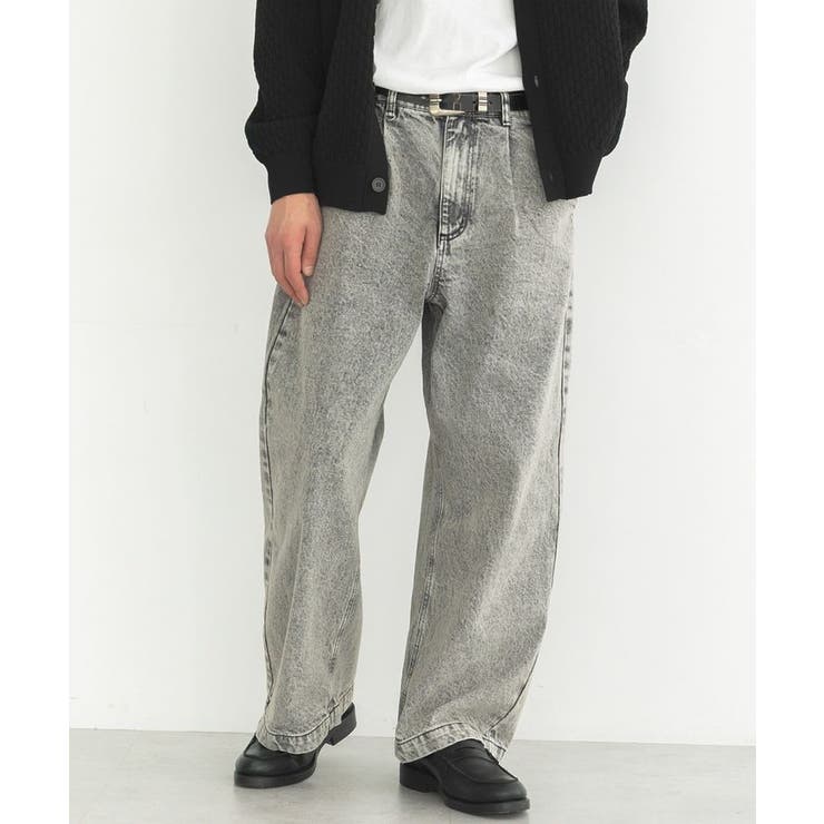 ハイブリーチケミカル加工デニムワイドパンツ | CRAFT STANDARD BOUTIQUE | 詳細画像2 