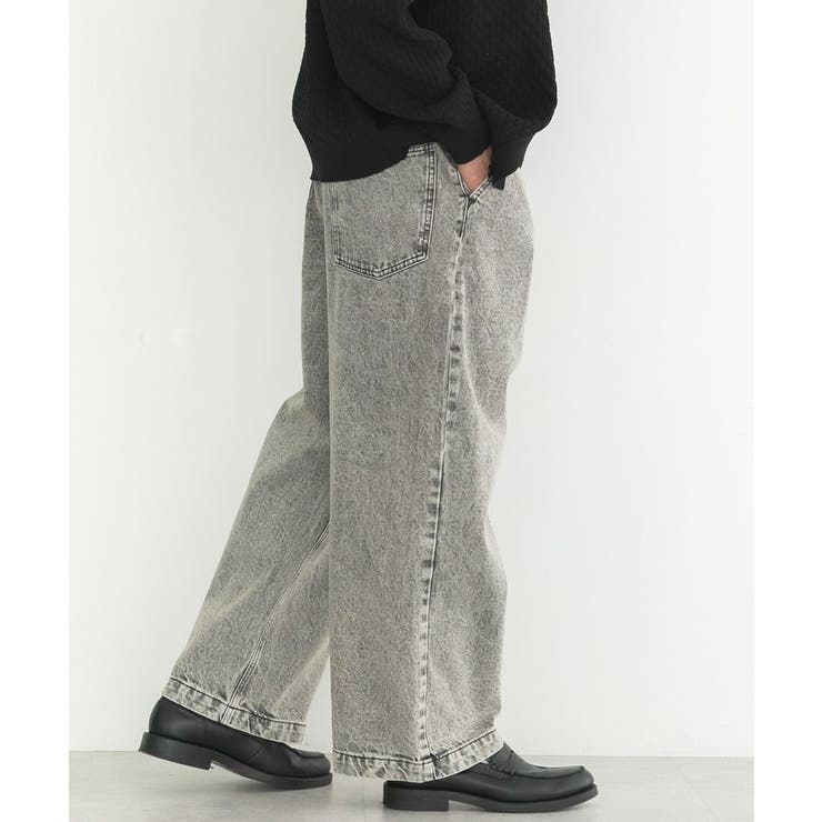ハイブリーチケミカル加工デニムワイドパンツ | CRAFT STANDARD BOUTIQUE | 詳細画像3 