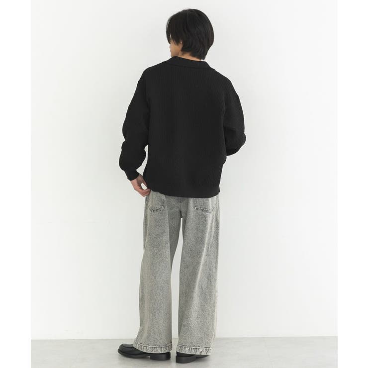 ハイブリーチケミカル加工デニムワイドパンツ | CRAFT STANDARD BOUTIQUE | 詳細画像7 