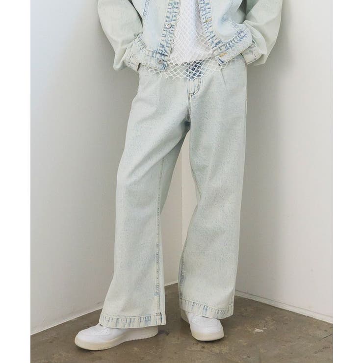 ハイブリーチケミカル加工デニムワイドパンツ | CRAFT STANDARD BOUTIQUE | 詳細画像8 